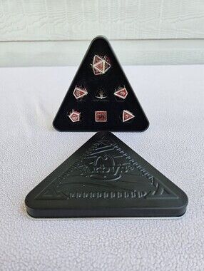 Arby's Metal Dice Set Norse Foundry Dungeons and Dragons D&D DND 2025 Red